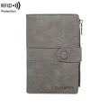Portable RFID Anti-Theft PU Passport Bag Card Holder Passport Cover Travel Wallet Purse RFID Anti-theft Passport Clip Men
