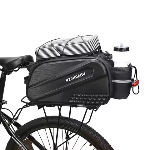 Bicycle camel bag, large capacity rear seat bag, hard shell shelf bag, mountain bike backpack, tail bag