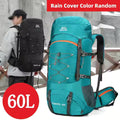 60L Travel Bag Camping Backpack Men Travel Outdoor Sport Trekking Hiking Mountainering Rucksack with Rain Cover Waterproof Bag