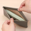 1 set Self-Closing Genuine Leather Long Wallet with Zipper Closure - Compact Travel Organizer for Cash, Cards, Passport