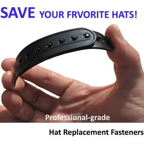 1 Pair Colorful Snapback Hat Replacement Straps 6 Colors Plastic Buckle Baseball Cap Extenders Snap Fasteners Rich Hues