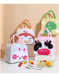 1 lunch bag cartoon animal baby storage bag, insulated lunch box, hand-held hanging bag, waterproof baby handbag (animal series)