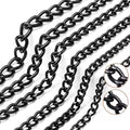 1 Meter Durable Metal Black Twisted Chains for DIY Necklace Bracelet Jewelry Making Clothing Bags Component Accessories Supplies