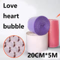 0.2*5M Heart Bubble Wrap Buffer Foam Roll for Packaging Packaging Bubblewrap Bubble Paper Buffer Bubble Wrap Pouches QPD01