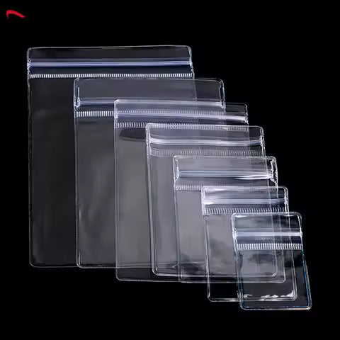 (ZYDD01) 100pcs Jewelry Organizer Pouch Bags Mini Transparent PVC Anti-Oxidation Earring Pendant Necklace Bracelet Storage Bags