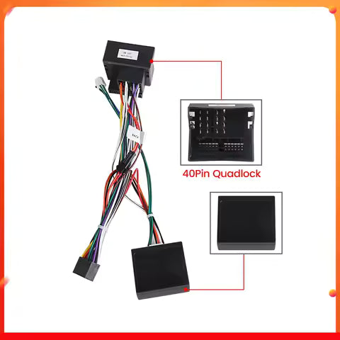 40pin Quadlock Cable Adapter Canbus Box Car Android 16 Pin Connector Harness For VW Golf Mk5 MK6 Passat B5 B6 B7 Leon Octavia 2