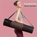 1 Breathable Yoga Mat Storage Mesh Bag - Durable Oxford Fabric, Black with Shoulder Strap, Perfect for Everyday Use and Fitness