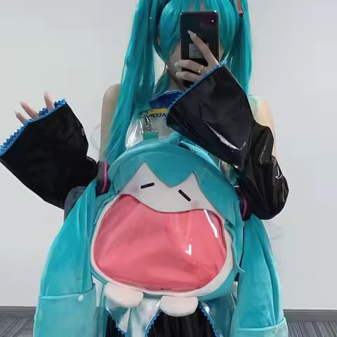 Cute Hatsune Miku Itabag Cartoon High-Capacity Makeup Storage Bag Travel Backpack Y2K Mini Shoulder Bag Girls Birthday Gifts