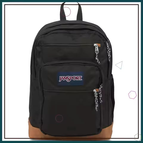 Large 15-inch Laptop Backpack with Ergonomic Straps, 2 Compartments - Durable Black Rucksack for Daily Use