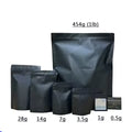 0.5g 1g 3.5g 7g 28g 1 Pound Black Matte Smell Proof Pouch Soft Touch Empty Zipper Lock Snack Package 3.5 Storage Packaging Case