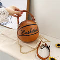 1 Pcs New Women's Bag Fashionable Chain Basketball Versatile Crossbody Bag Personalized Round Ball Bag