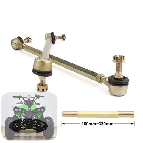 1 Pair 100mm-330mm Steering Tie Rod Assembly M10 Ball Joint End Kit For 50cc-250cc ATV Quad Go Kart UTV Buggy 4 Wheeler Parts