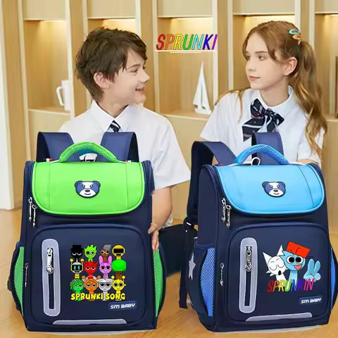 Game Sprunkid Backpack School Bag Cartoon Anime Boy Girl Knapsack Teenager Printed Student Book Bag Rucksack Stationery Storage