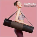 1 Breathable Yoga Mat Storage Mesh Bag - Durable Oxford Fabric, Black with Shoulder Strap