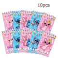 &&10pcs Disney Cute Stitch Coil Notebook Children's Agenda Weekly Notepad Diary Student Study Supplies Boys Girls Christmas Gift