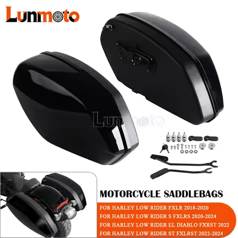 Motorcycle Hard Saddlebags ABS Side Saddle Bags W/ Docking Kit For Harley Softail Low Rider ST FXLRST FXRST FXLRS FXLR 2018-2024