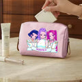 KPop Demon Hunters Small Make Up Bag Women Travel Makeup Brush Organizers Cosmetics Lipstick Waterproof Toiletry Clutch Bag