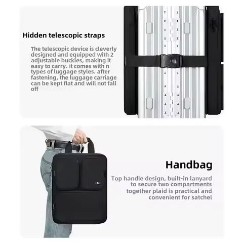 Adjustable Straps Boarding Case Hanging Bag Expansion Removable Suitcase Additional Handbag Foldable Multifunctional