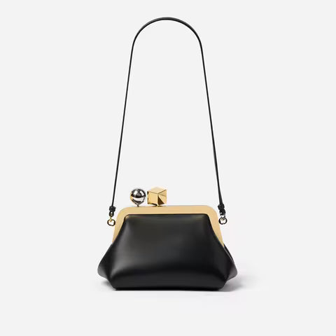 women small clasp clutch bag party shoulder bag 2026 new genuine leather