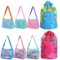 Children Sand Away Protable Mesh Bag Kids Bath Toys Storage Bags Swimming Beach Bag Shoulder Beach Mesh Bag Home Storage Bag