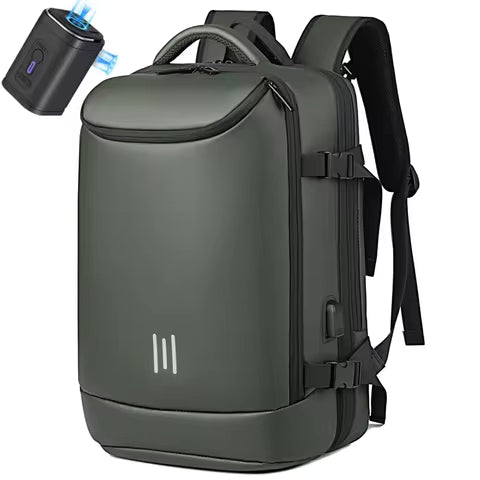 vacuum compression Travel Men Backpack 17 inch Laptop Business for Pumps Large Capacity school Backpack Expanded Hiking backpack