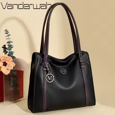 Soft Leather Luxury Handbags Women Bags Designer Shoulder Sac Ladies Large Capacity Top-Handle Bags Shopping Tote Bag Sac A Main