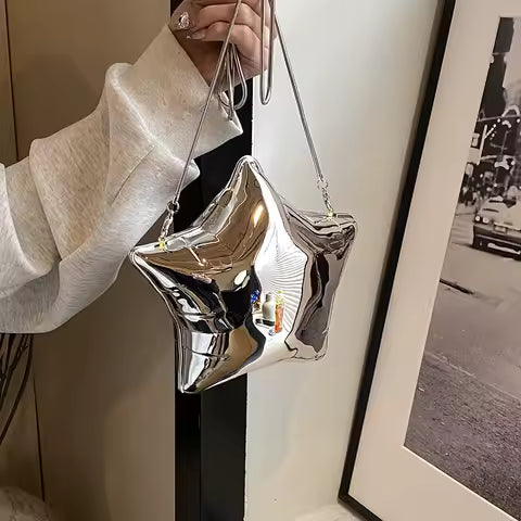 Fashion Acrylic Shiny Balloon Star Crossbody Bag For Women Party Shoulder Bags Ladies Luxury Handbag Banquet Bag High Qaulity