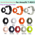 Soft Silicone Strap+Case for Amazfit T-REX3 Bumper Protective Shell Frame+Strap for Amazfit T Rex 3 Smart Watch Cover Accessory