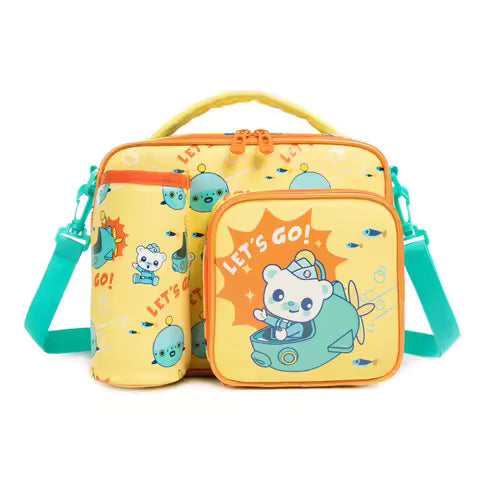 1 Pcs Yellow New The Octonauts Cartoon Cute Print Insulated Crossbody Children's Tote Lunch Bag Brave To Explore The Ocean