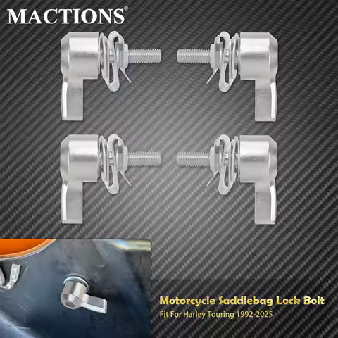 Motorcycle Saddlebag Lever Lock Bolts Nuts Kit Mounting For Harley Touring Road King Electra Street Glide CVO FLHT FLHR 1992-25