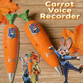 # Disney Zootopia 2 Carrot Recorder Pen | Judy & Nick Style for Kids | 60s Mini Recorder | 2-in-1 Gel Pen Stationery