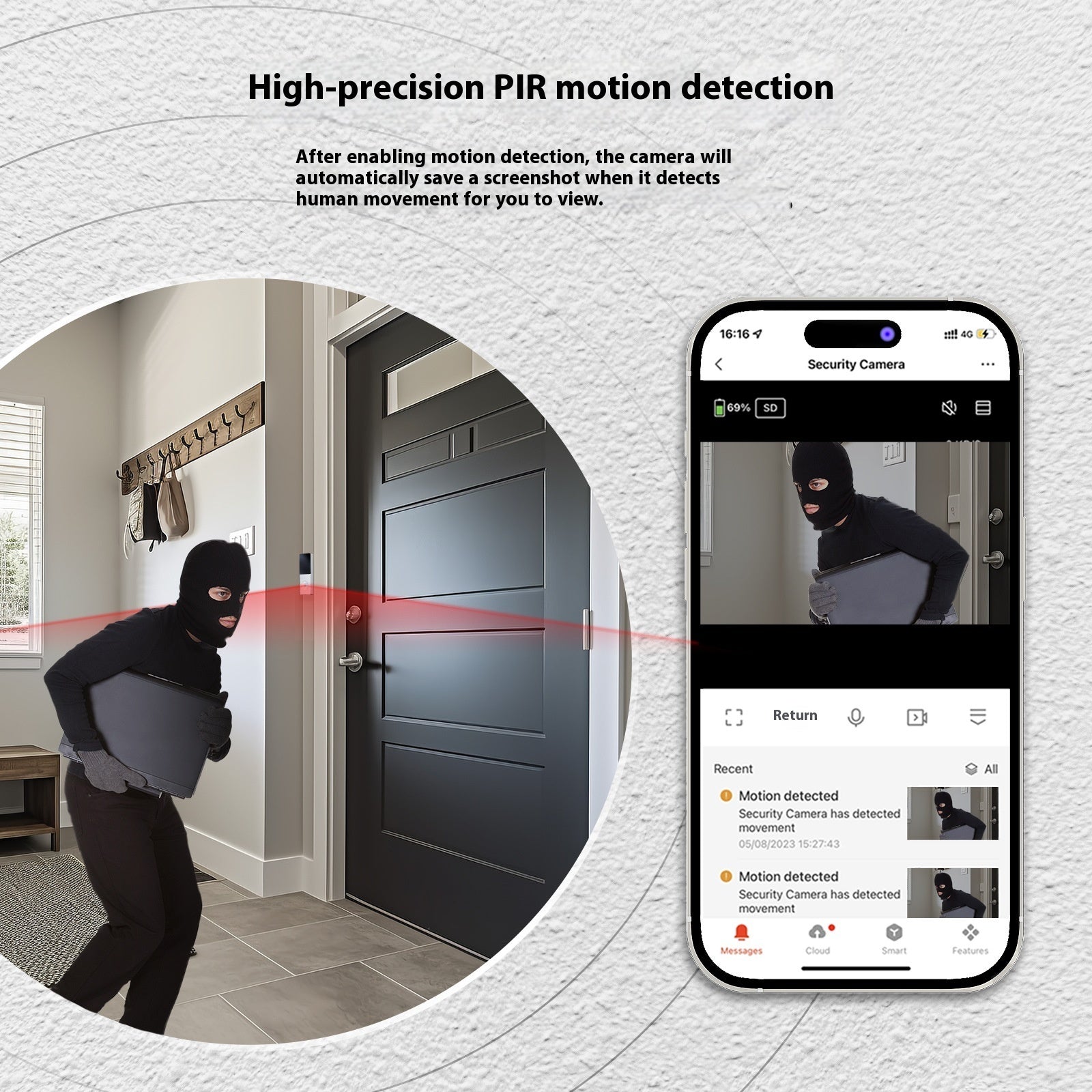 Smart Home WiFi Video Doorbell Camera Two-way Audio Intercom