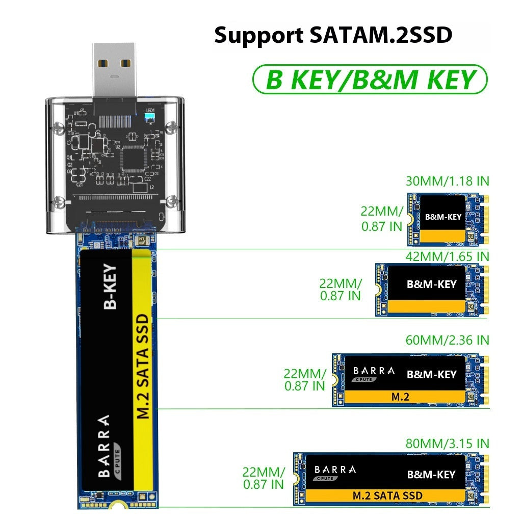 Transparent And Creative Solid State Mobile Hard Disk Box USB Interface