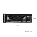 24g Wireless Mute Folding Keyboard Waterproof Silicone Portable