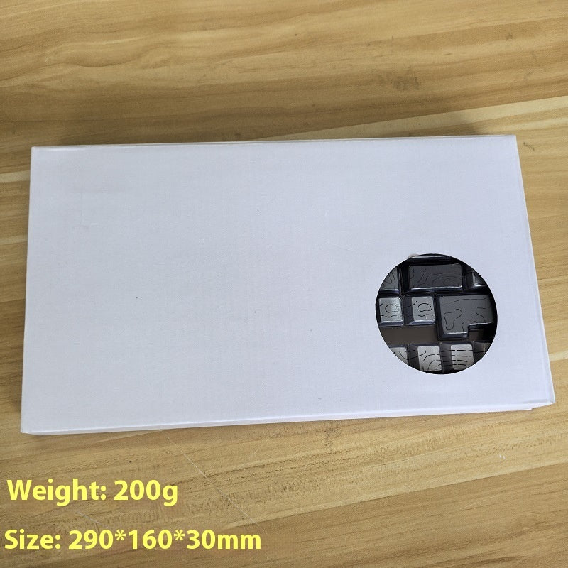 Black Rose Contour Line Two-color Crack Luminous Key Cap