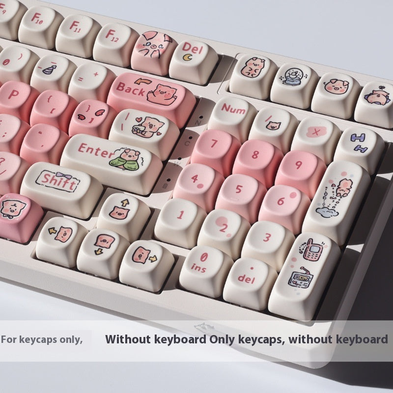 Fragrant Pig Key Cap MOA Height PBT Key Cap Five-sided Sublimation Cute